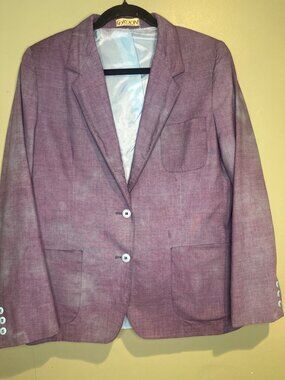 Vintage Gordon of Philadelphia Womens 16 Purple Blazer Jacket Career Office USA